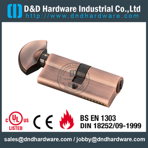 Chave de latão e cilindros de travamento de encaixe giratório-DDLC005