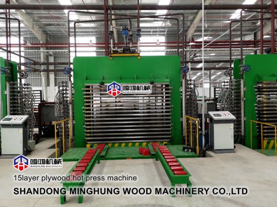 Mesin Woodworking Press Panas Hidrolik untuk Jenis Kayu Lapis