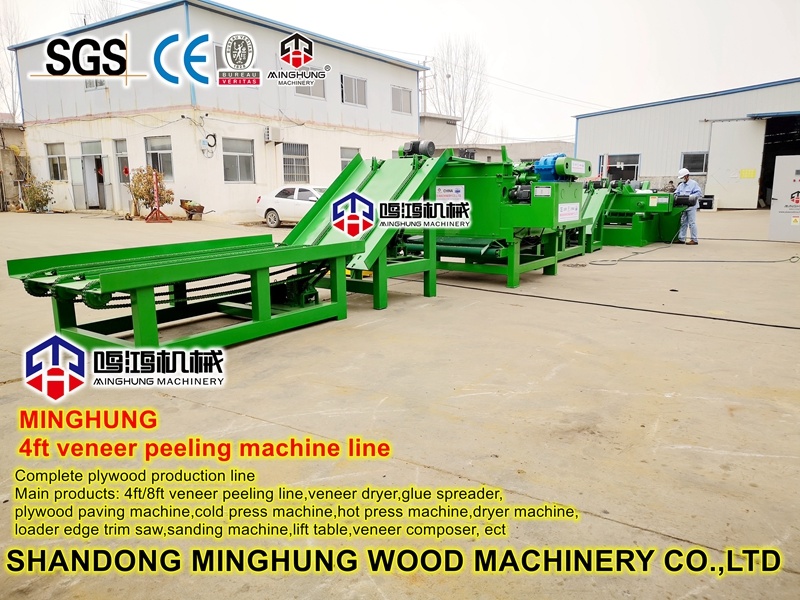 Mesin Pengupas Log 2700mm untuk Bubut Woodworking