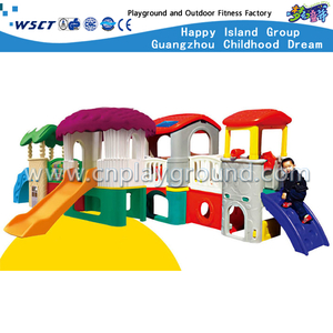 Outdoor-Kombinations-Plastikrutsche-Spielplatzgeräte für Kleinkinder (M11-09201)