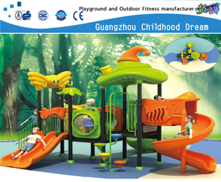 El patio de acero galvanizado vegetal de la diapositiva plástica al aire libre del precio más bajo para los niños juega (HD-903)