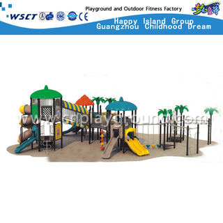 Парк развлечений Дети Sevilla Оцинкованная стальная игровая площадка с пластиковым слайдовым оборудованием (HAP-2402)