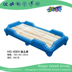 Neues Design-Naturholz-Kleinkind-Schulbett mit Plastikrahmen (HG-6304)