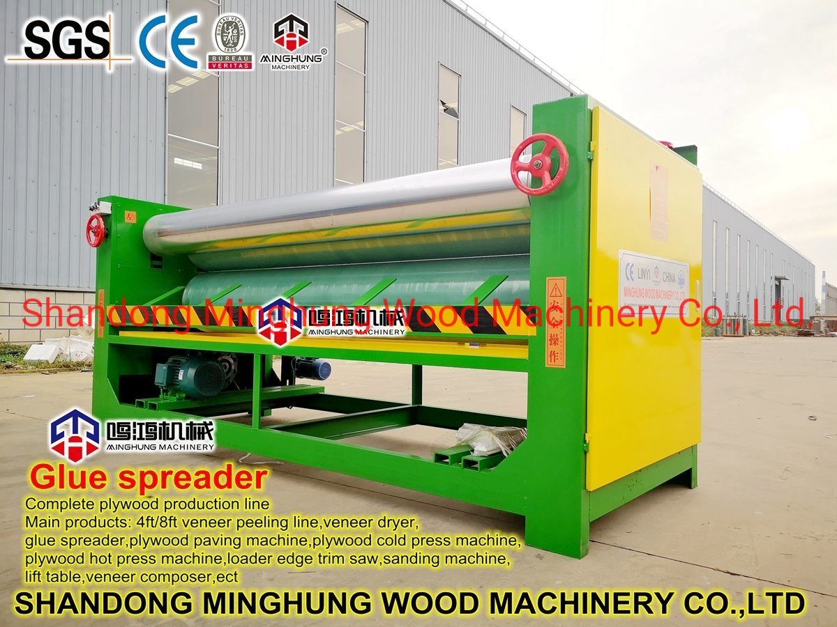 Mesin Lem Plywood dengan Roller Conveyor
