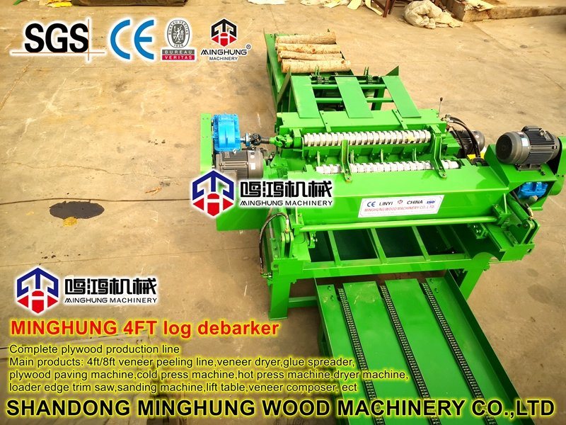 Wood Log Debarker dengan Chipper