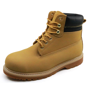 Oil resistant rubber sole goodyear work shoes with steel toe