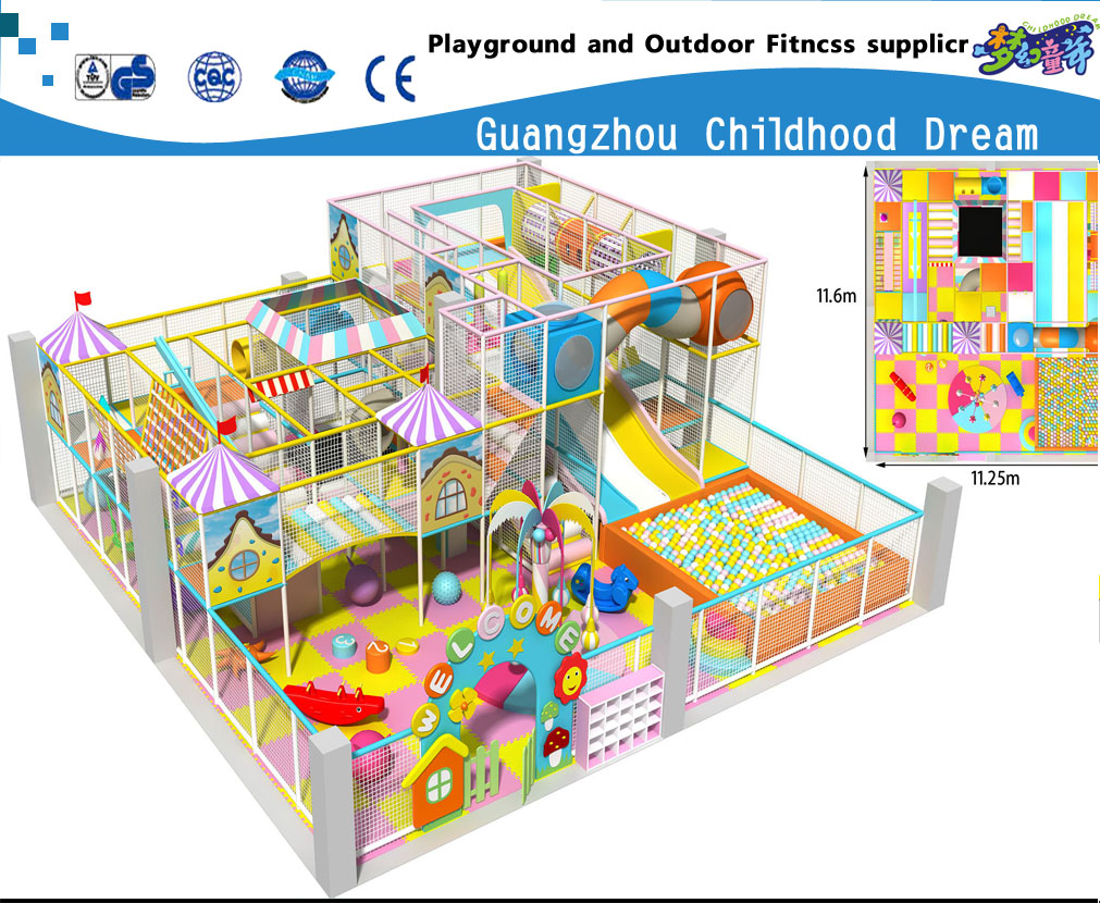 全新设计小型卡通儿童室内游乐场 (H13-60006)