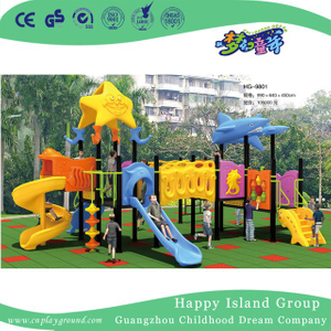 Cartoon Kinder Spielplatz aus verzinktem Stahl mit Ozeantier (HG-9801)