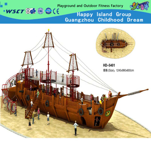 Hölzerner Piratenschiff-Spielplatz der großen Familie für Kinderspiel (HD-5401)