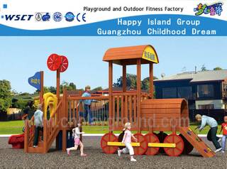 Wooden Train Outdoor Children Playground (HF-17303)