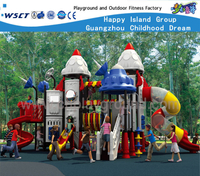 Outdoor Rocket Feature Children Outder Space Galvanized Steel Playground (HF-14101)