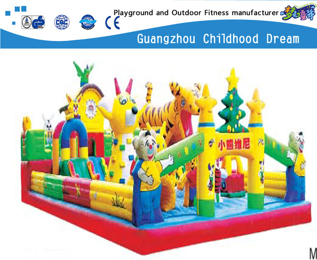 Kindertieraufblasbares Schloss im Freien mit Dia (M11-06102)