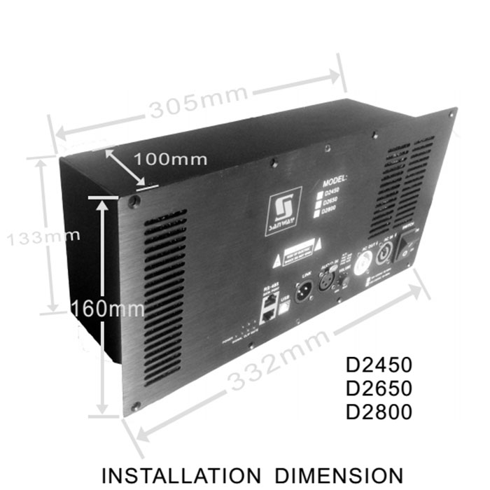 D2800 2CH DSP المدمج في وحدة مكبر الصوت بالطاقة