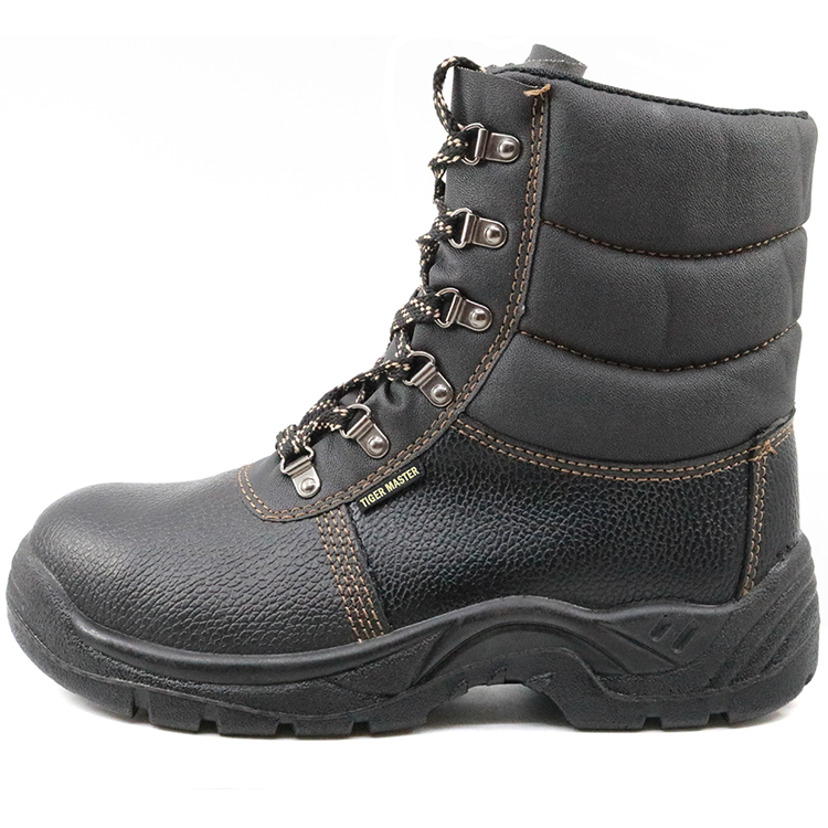 8 inch non slip oil resistant steel toe cap leather safety men boots