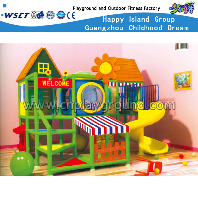 Indoor-Spielhaus für Kinder mit Rutschenspielplatz (HD-9206)