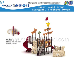 Hochwertiger Piratenschiff-Spielplatz für Kinder im Freien aus verzinktem Stahl (HD-3502)