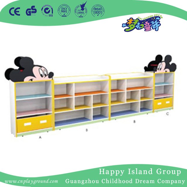  幼儿园卡通米奇幼儿玩玩具木制储物单元 (M11-08402)