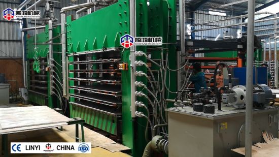 Mesin Press Panas Angkat dan Turun Oli / Uap Otomatis untuk Membuat Kayu Lapis