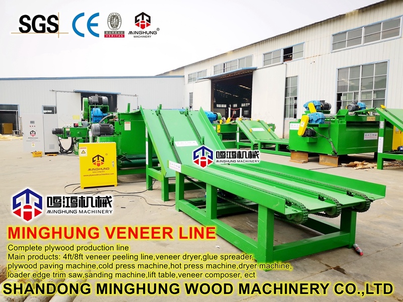 Spindleless Log Veneer Peeling Machine untuk Produksi Panel Veneer Kayu Lapis