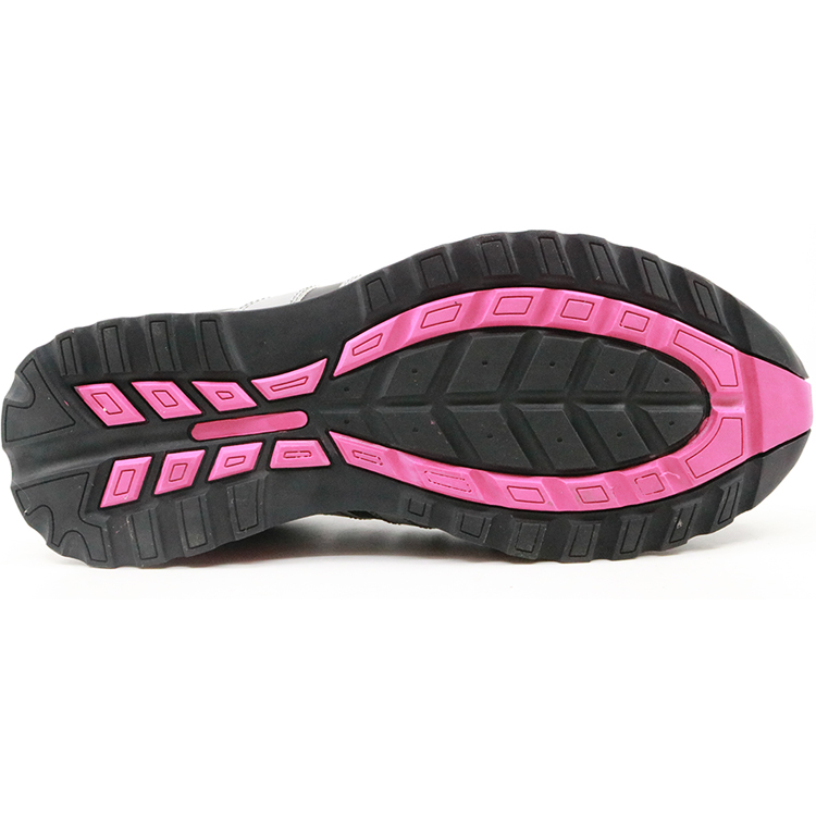 Oil resistant non slip steel toe cap stylish women safety shoes