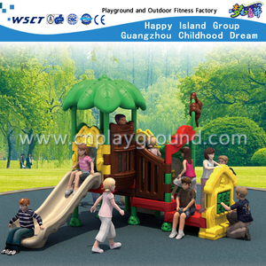 Neues Design Kleines Baumlaubdach Vollplastik-Spielplatz-Set für Kleinkinder