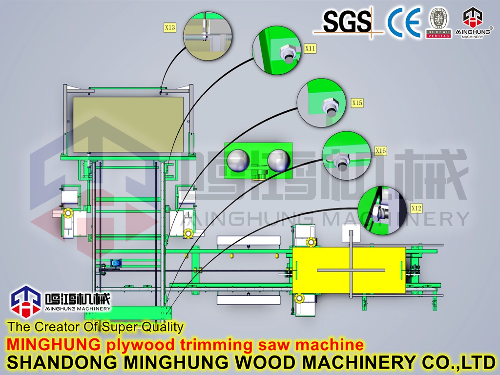 Plywood Edge Cutting Saw untuk Produksi Plywood