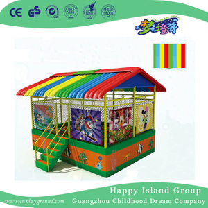 Discount Large Ball Pool House mit Regenbogendach und Cartoon-Bildern (HF-19902)