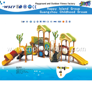  Kinder galvanisierte Stahl-Schloss-Spielplatz-Ausrüstung mit Dia (HA-08001)