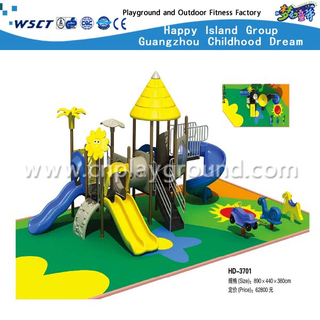 Подержанное оборудование для детской игровой площадки для детей с открытой оцинковкой (HD-3701)