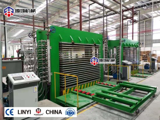 Mesin Press Panas 500t 15 lapisan Otomatis untuk Pabrik Kayu Lapis