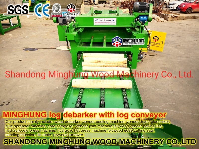 Rotary Core Veneer Log Debarking Line untuk Veneer Production Peeling Line