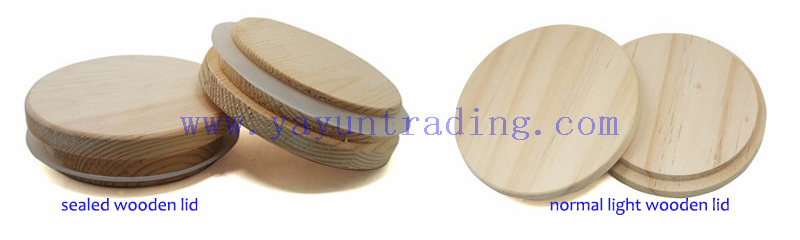 210ml 250ml 450ml Round Cylinder Custom Glass Candle Jars with Wooden Lid And Bamboo Lid