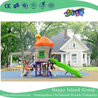  New Design Outdoor Small Children Mushroom House Playground Equipment with Slide (H17-A3)