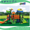 Middle Kinder Doppel Rutsche Gemüse Spielplatzgeräte mit Schmetterling (HG-9701)