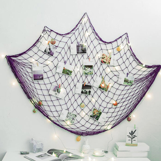 Polyester purple color 30gsm ornamental netting/decorative net
