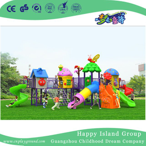  Neuer Entwurfs-im Freien mittlere Größen-Kombinations-Pilz-Haus-Kind-Spielplatz-Ausrüstung (H17-A10)