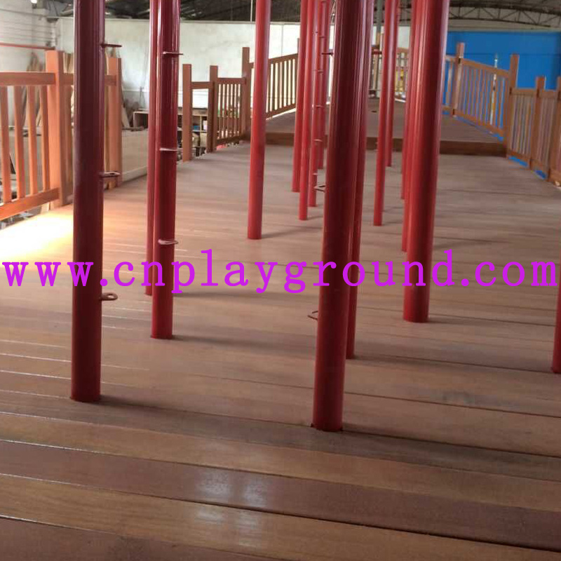 Große Familie Holzschiff Spielplatz für Kinder spielen (HD-5401)