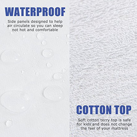 Premium Hypoallergenic Waterproof Mattress Protector Vinyl Free