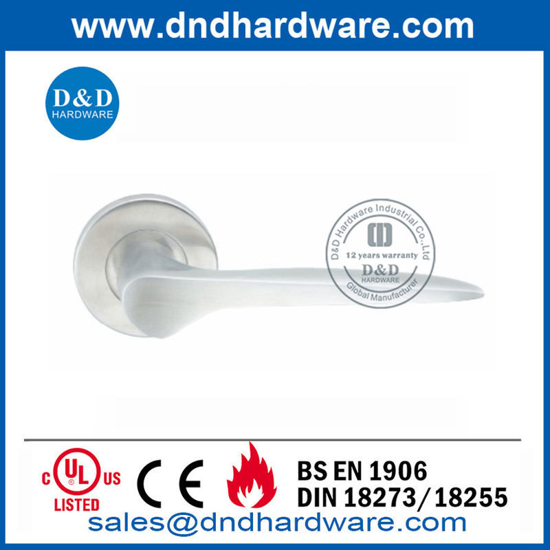 Manijas de palanca sólida para puerta externa SS316 para puerta de madera-DDSH008