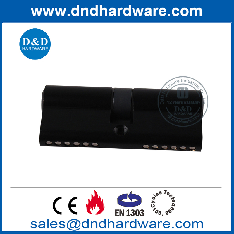 Cilindro-DDLC003 de cerradura de puerta de madera negra mate EN1303 de alta seguridad
