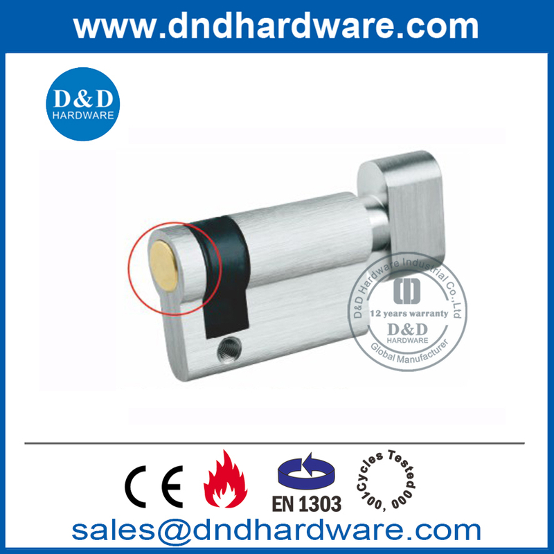 Cilindro de cerradura de media vuelta de pulgar de latón macizo sin llave-DDLC009