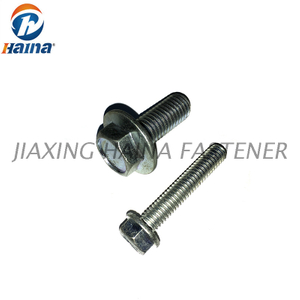 Perno dentado de brida hexagonal chapado en zinc - DIN6921