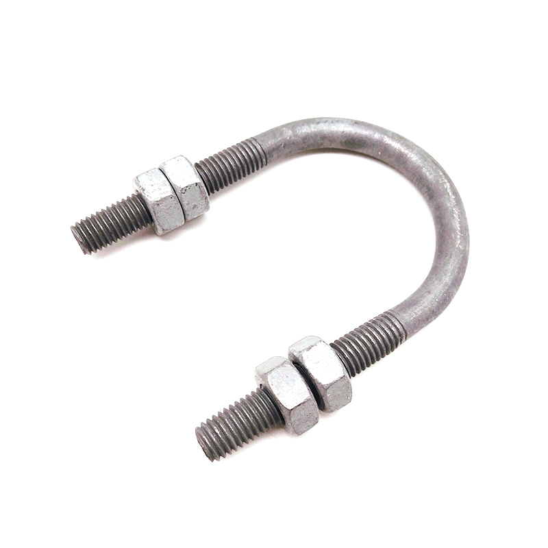 Grado 5.8/6.8/8.8 ACERADO DE ACERO CARBONO DIP Hot Galvanized U Bolt con tuercas para la alimentación