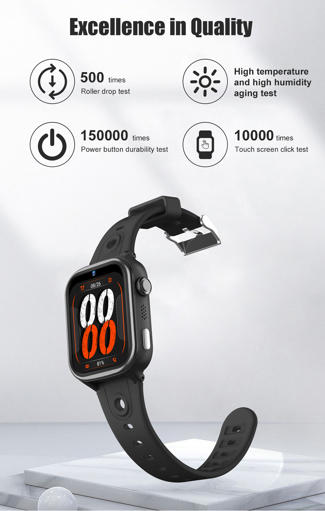 Reloj GPS inteligente 4G en tiempo real IP68 D40Pro