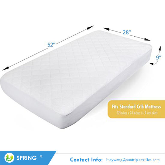 Soft Waterproof Portable Fitted Baby Crib Pad Waterproof Mattress Protector
