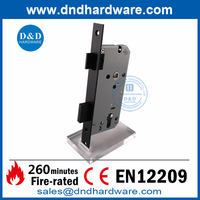 Cerradura de guillotina ignífuga negra mate con marca CE SS304-DDML009