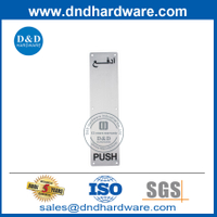 Placa de empuje de acero inoxidable a buen precio para puerta metálica exterior-DDSP012