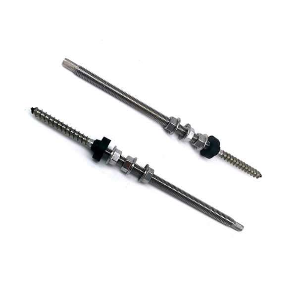 Acero al carbono SUS304/acero inoxidable tornillos de madera de doble rosca pernos de suspensión para sistema de paneles solares
