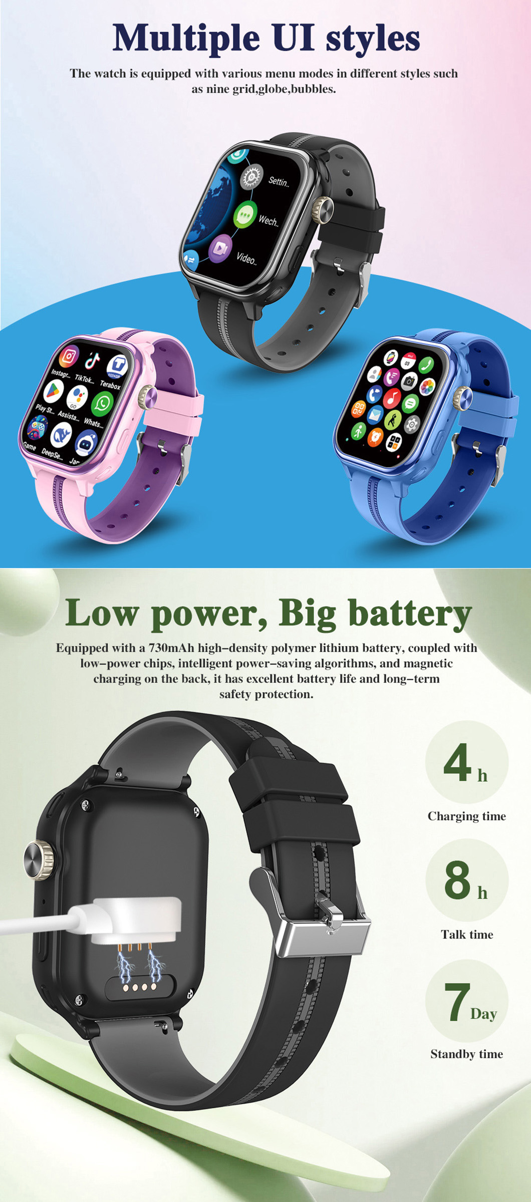 C&aacute;mara oculta AI 4G Reloj GPS para ni&ntilde;os P42