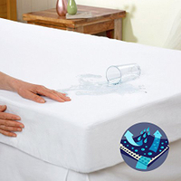 Breathable Cotton Terry Cover Deep Pocket Queen Size Waterproof Mattress Protector
